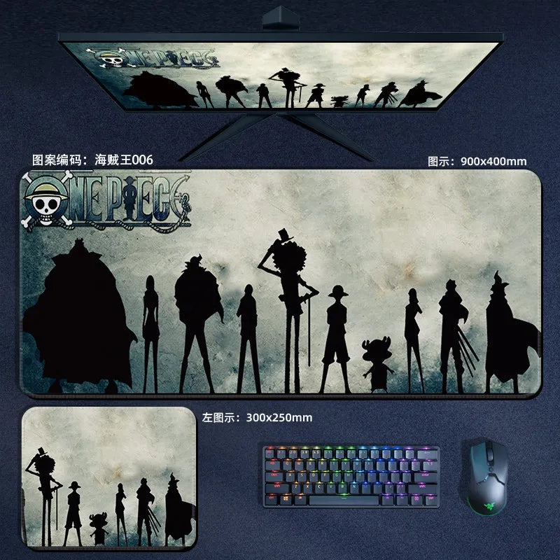 Anime ONE PIECE Leather Mouse Pad Oversize Small E-sports Game Office Computer Keyboard Pad Notebook Table Mat Peripheral Gift