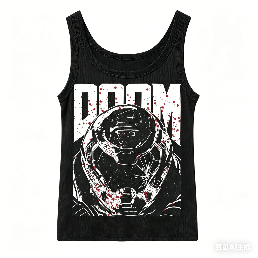 DOOM Ribbed Tank Streetwear Anime Lover New Model personality Clothes Year round clothing Classic hot product high quality soft