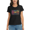 Women T-Shirt Gamer Controller Video Game Gaming Gamepad Short Sleeve Tees Round Neck Cotton T Shirts Clothes Tops Streetwear
