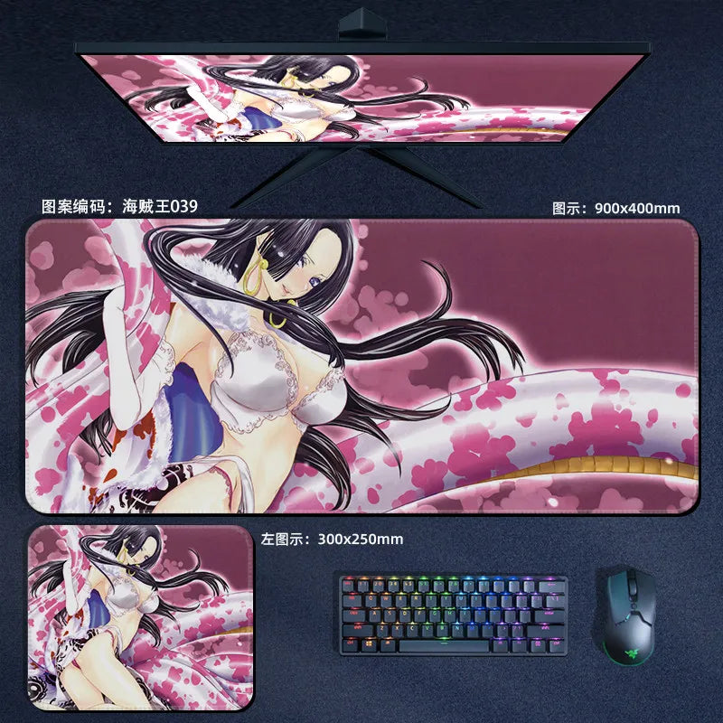 Anime ONE PIECE Leather Mouse Pad Oversize Small E-sports Game Office Computer Keyboard Pad Notebook Table Mat Peripheral Gift