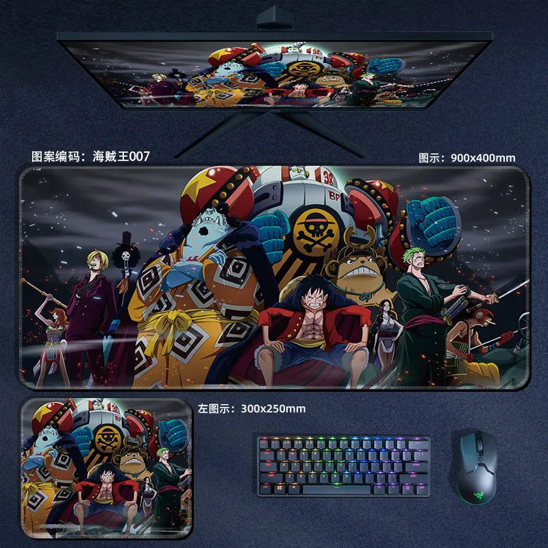 Anime ONE PIECE Leather Mouse Pad Oversize Small E-sports Game Office Computer Keyboard Pad Notebook Table Mat Peripheral Gift