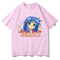 Hot Anime Lucky Star T Shirt Cartoon Konata Izumi Kagami Men/women Aesthetic Tshirt Manga Unisex Print Oversize Cotton Tee Shirt