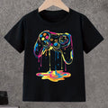 Unisex Melting Game Controller T-Shirt Casual Black Short Sleeve Crew Neck Gamer Graphic Tee graphic t shirts  kawaii  y2k top