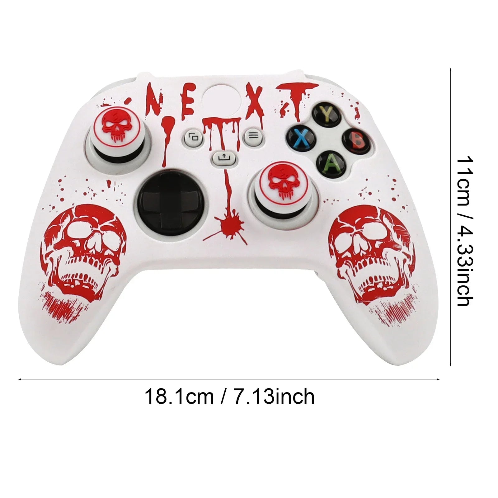 Laser Engraved Silicone Cover For Xbox Series X Gamepad Skin Perfect Fit for Xbox Series S Controller Case Joystick Accessories