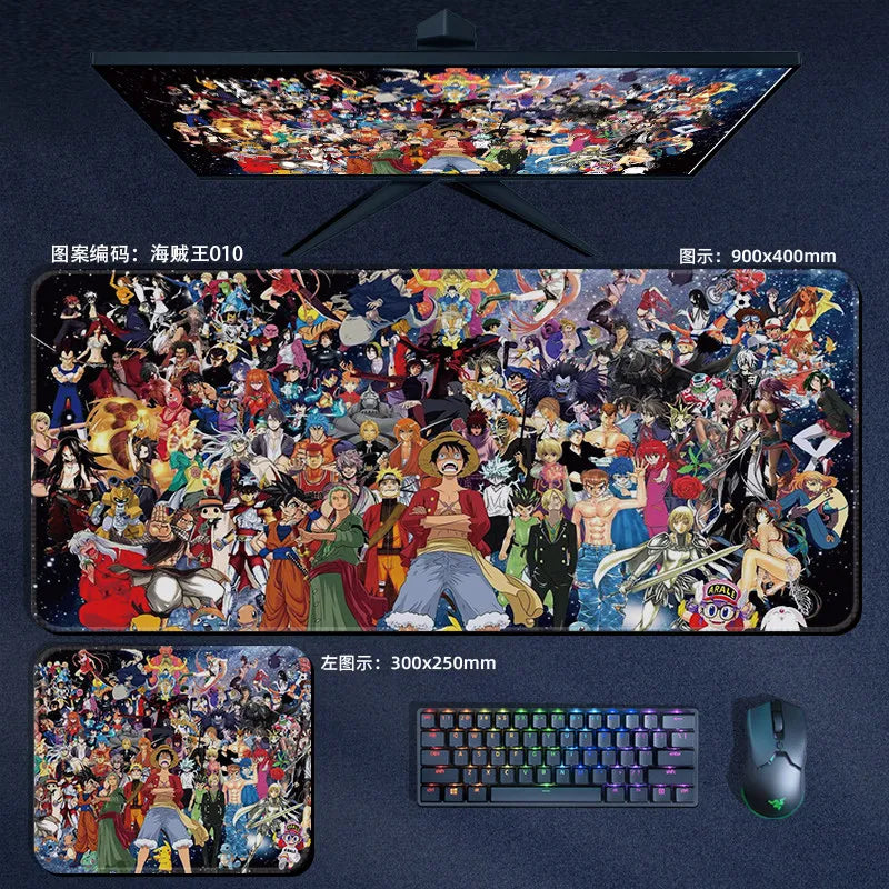 Anime ONE PIECE Leather Mouse Pad Oversize Small E-sports Game Office Computer Keyboard Pad Notebook Table Mat Peripheral Gift