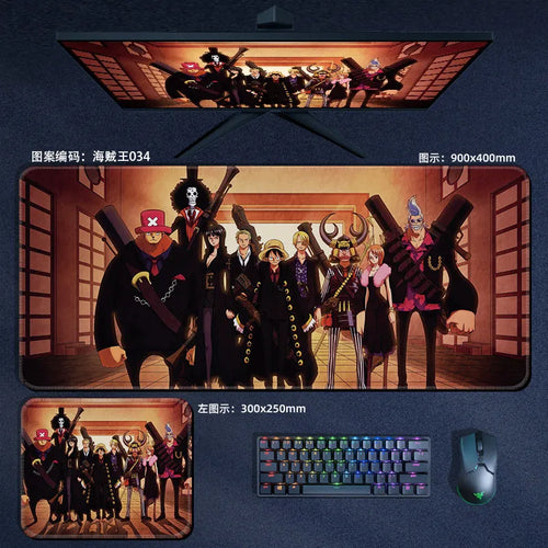 Anime ONE PIECE Leather Mouse Pad Oversize Small E-sports Game Office Computer Keyboard Pad Notebook Table Mat Peripheral Gift