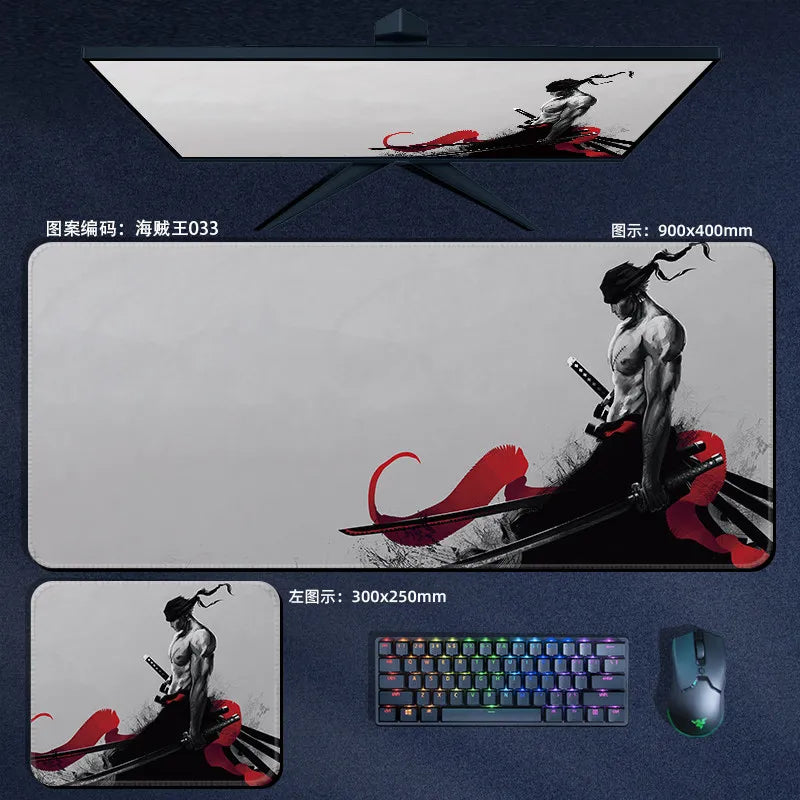 Anime ONE PIECE Leather Mouse Pad Oversize Small E-sports Game Office Computer Keyboard Pad Notebook Table Mat Peripheral Gift