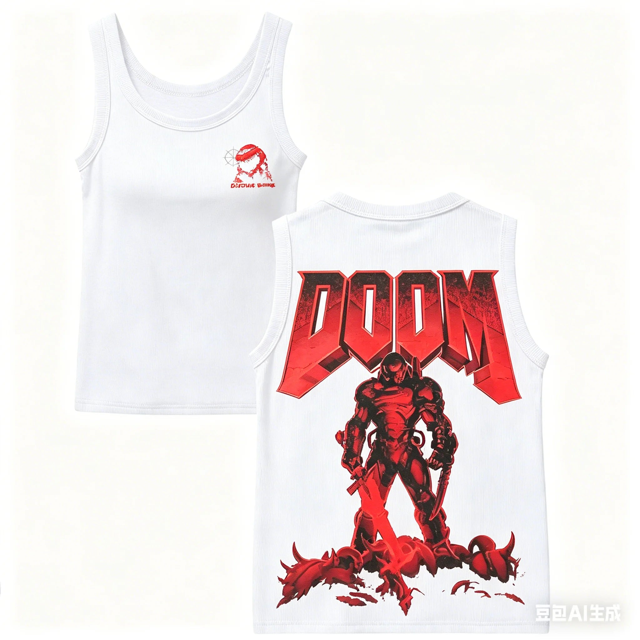 DOOM Ribbed Tank Streetwear Anime Lover New Model personality Clothes Year round clothing Classic hot product high quality soft