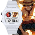 One Piece Anime Character Anime Style Digital Watch with Plastic Band for Students As A Gift Waterproof and Durable Giftdesign