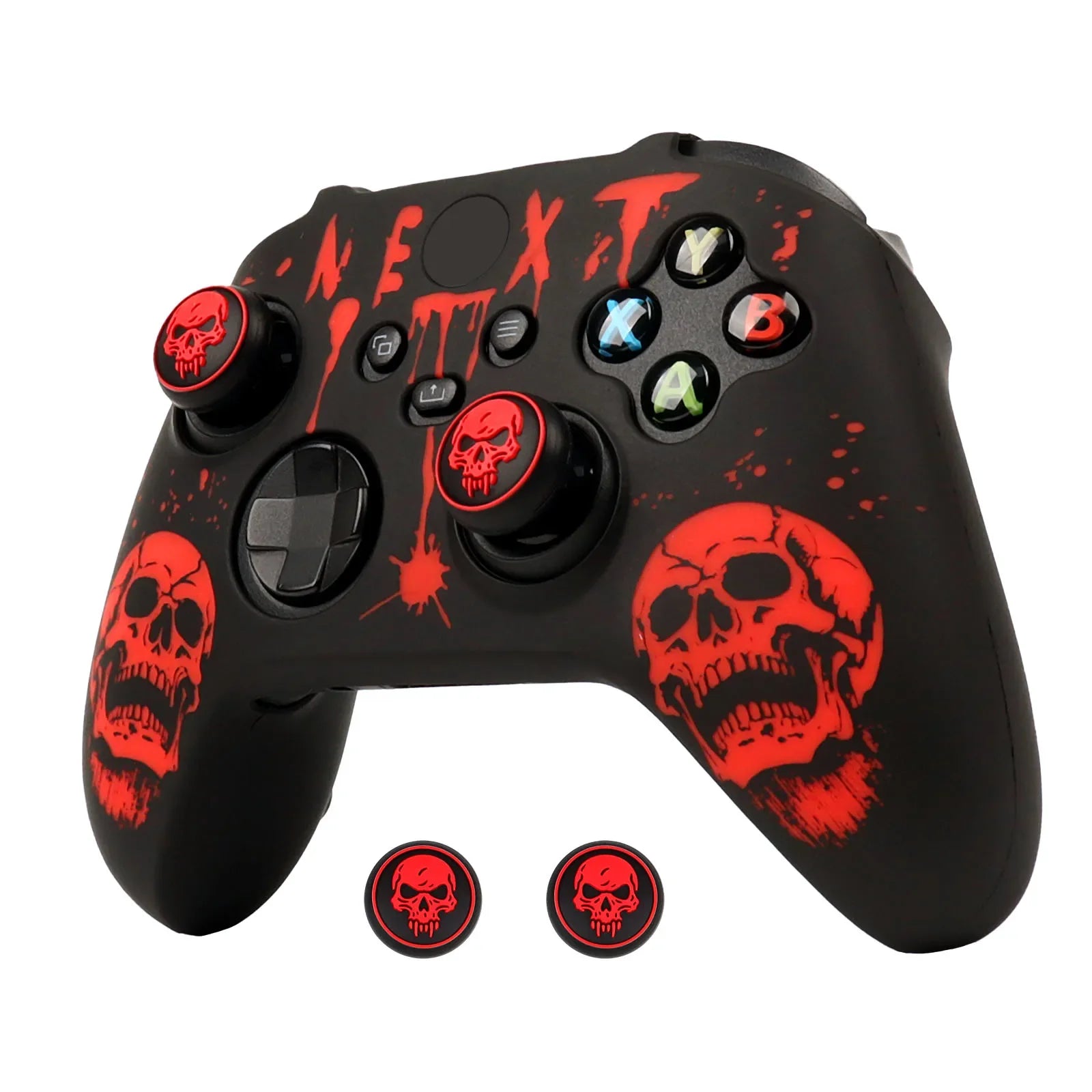 Laser Engraved Silicone Cover For Xbox Series X Gamepad Skin Perfect Fit for Xbox Series S Controller Case Joystick Accessories