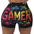 Custom Gamer Controller Video Game Gaming Gamepad Women Gym Workout Running Shorts Athletic Volleyball Biker Yoga Shorts