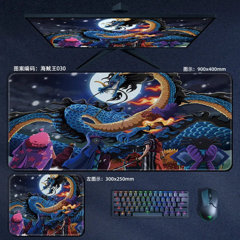Anime ONE PIECE Leather Mouse Pad Oversize Small E-sports Game Office Computer Keyboard Pad Notebook Table Mat Peripheral Gift