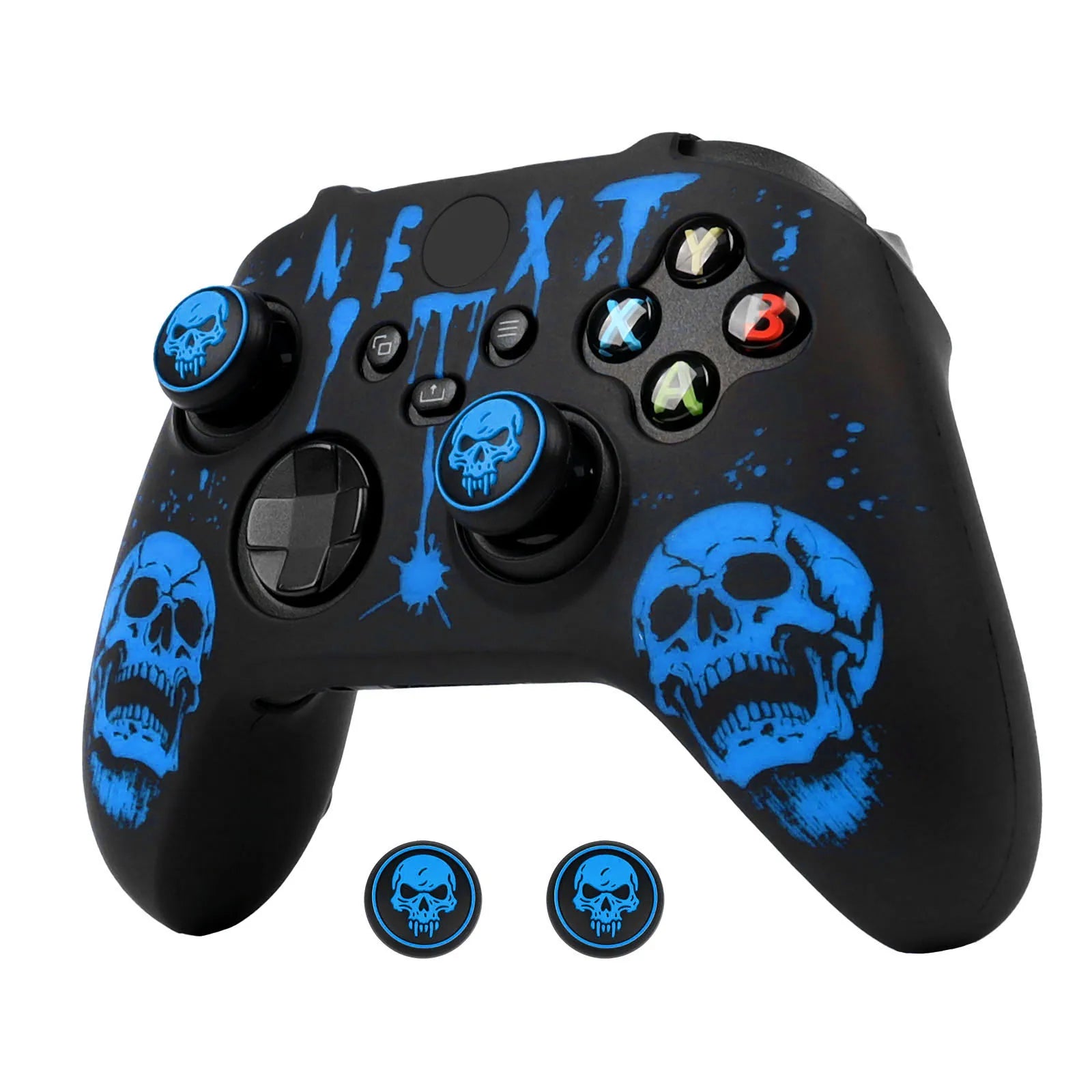 Laser Engraved Silicone Cover For Xbox Series X Gamepad Skin Perfect Fit for Xbox Series S Controller Case Joystick Accessories